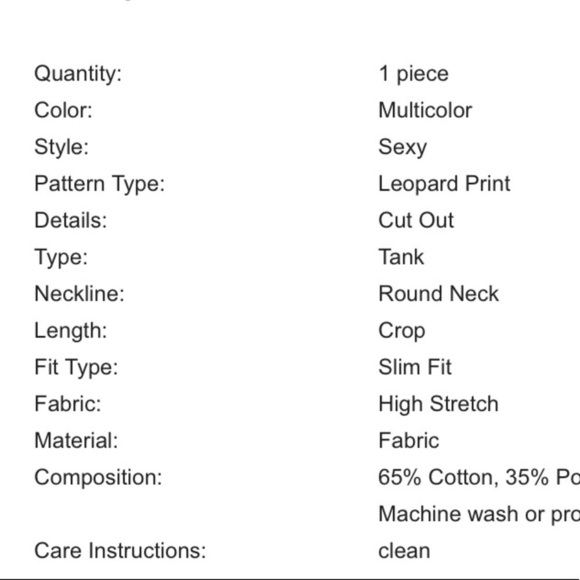 👀 NWT Cut out Neck line top. Size 20W. Crop top length sleeveless Animal Print - Picture 4 of 4